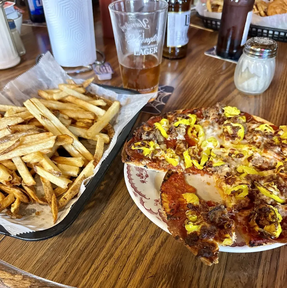 French Fries with 2-Item Thin Crust Pizza